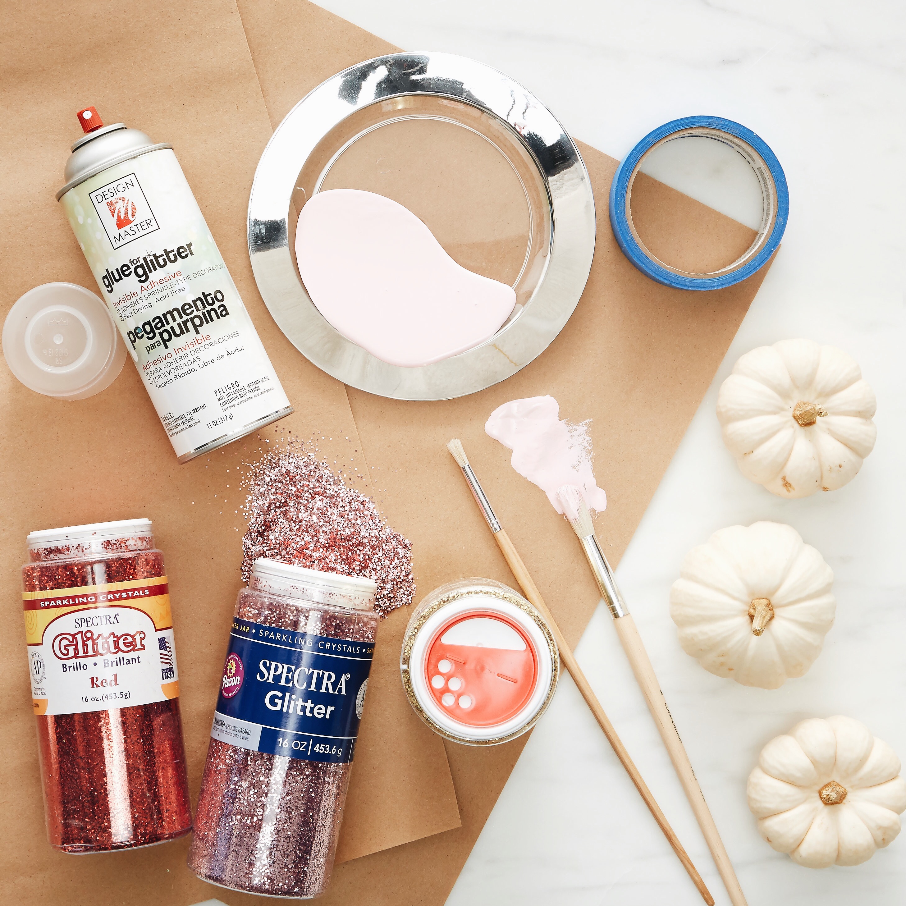 DIY Glitter Pumpkins