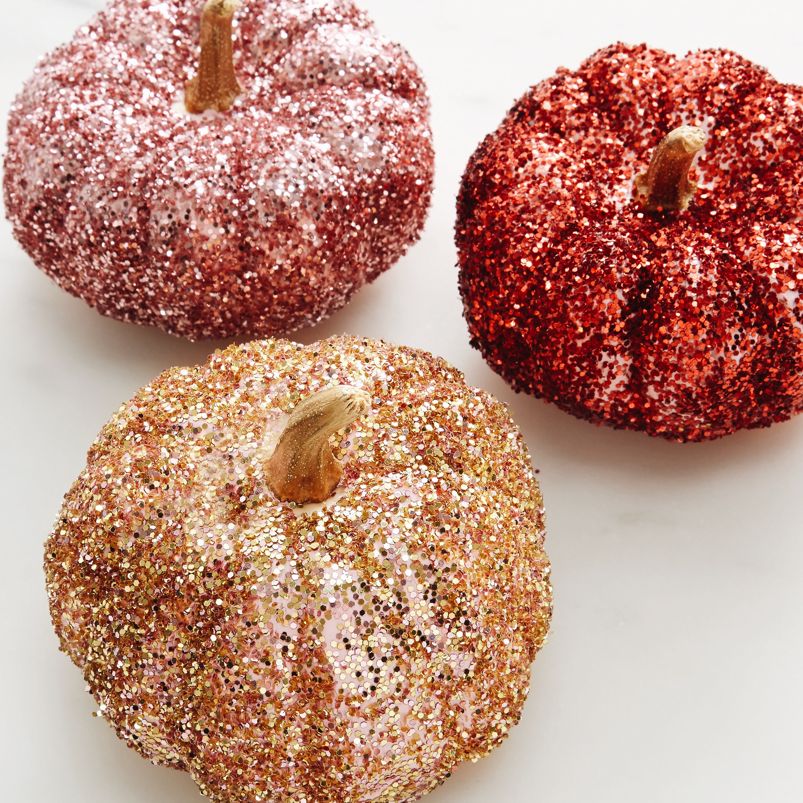 DIY Glitter Pumpkins
