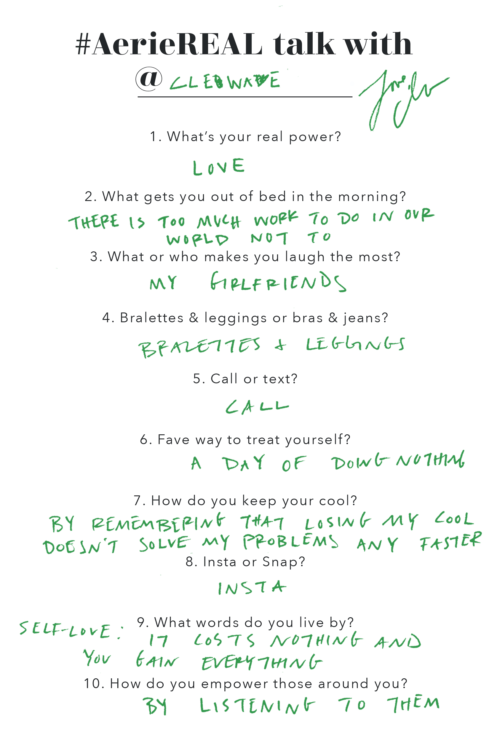 Get to know #AerieREAL Role Model Cleo Wade