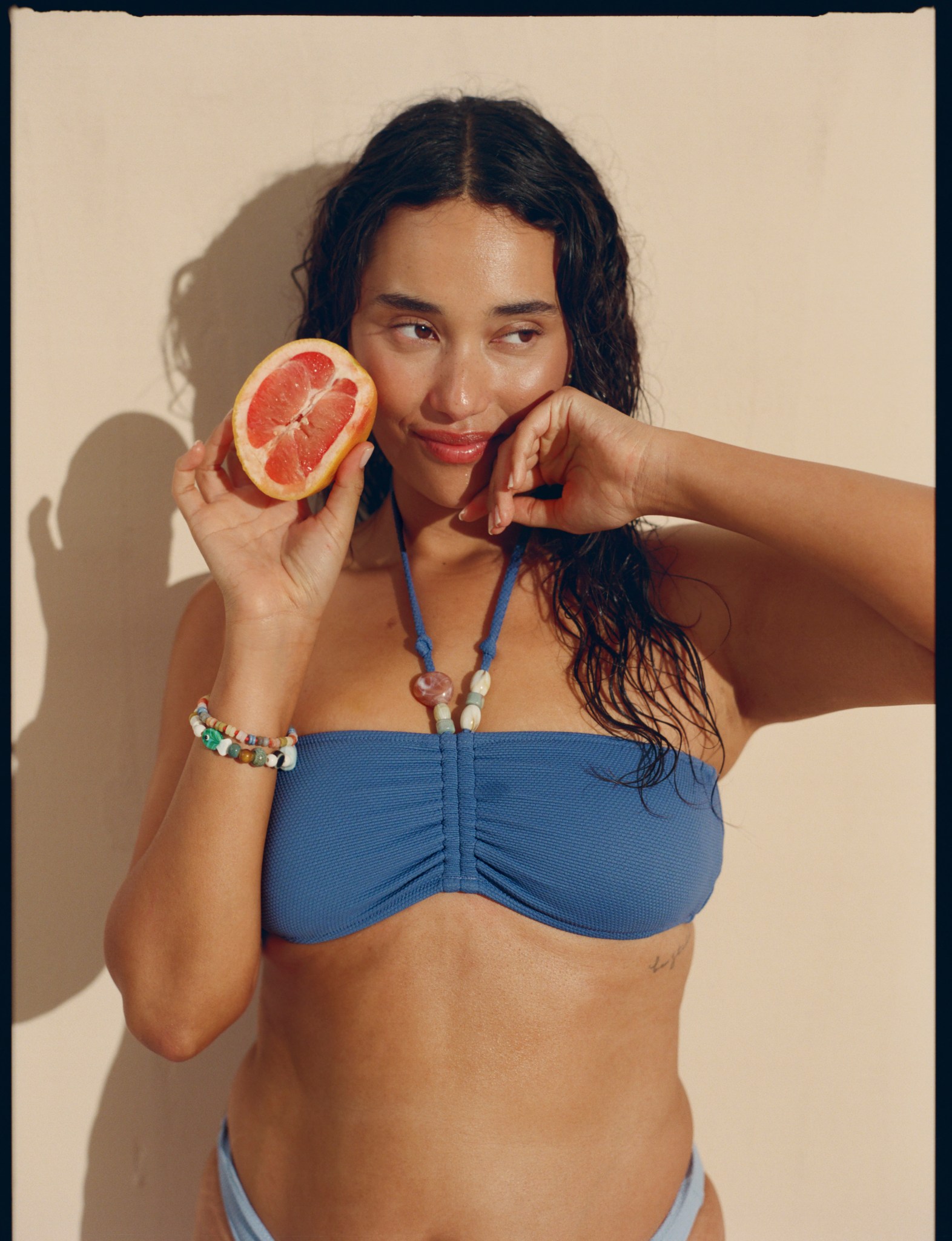 Woman wearing an Aerie bikini.